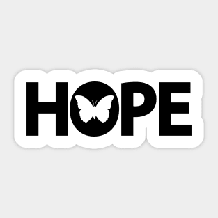 Hope having hope artistic typography design Sticker